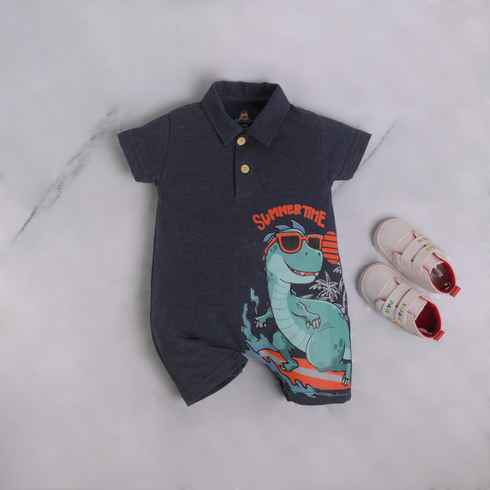 Summer Time Dino Polo Romper