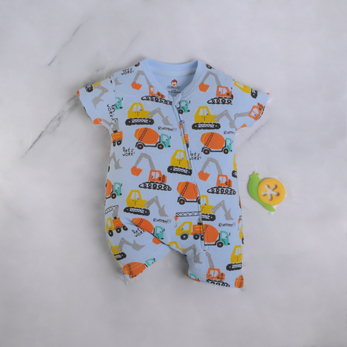 Busy Builder Zip-Up Romper