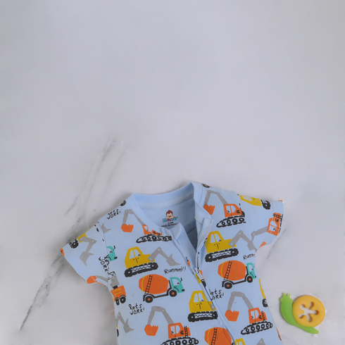 Busy Builder Zip-Up Romper