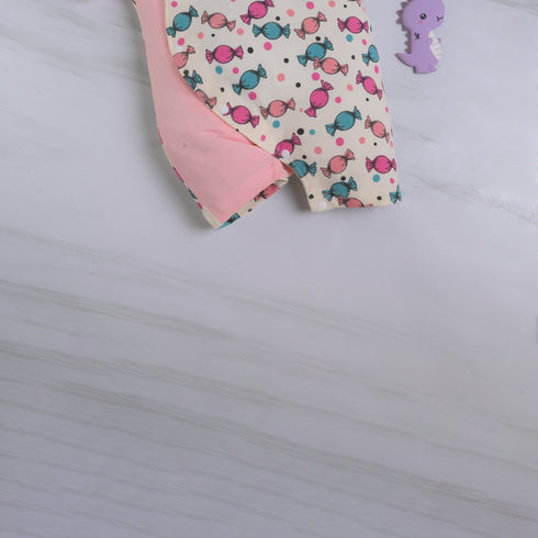 Candy Swirl Raglan Sleeve Romper