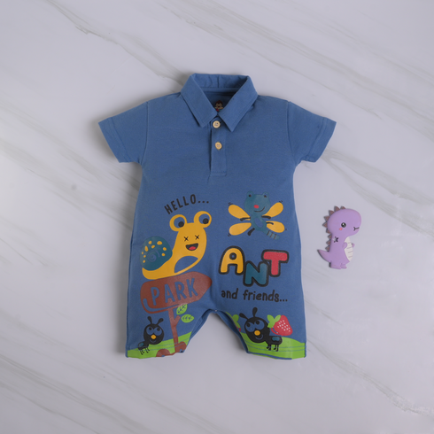 Ants&Co.Polo Romper(Blue)