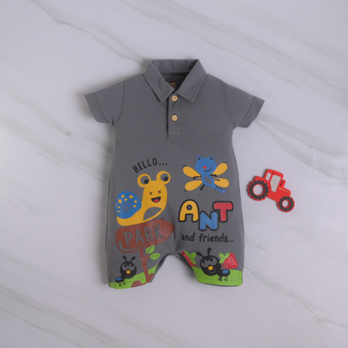 Ants & Co. Grey Polo Romper