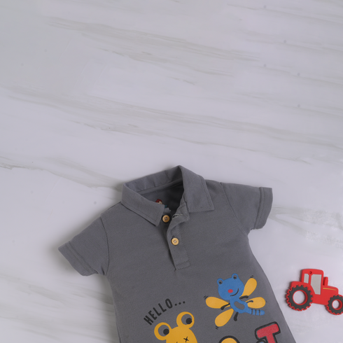 Ants & Co. Grey Polo Romper