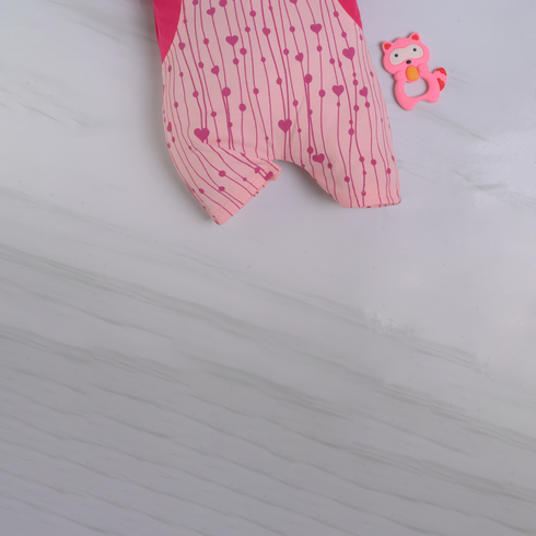 Falling Hearts Dungaree Romper