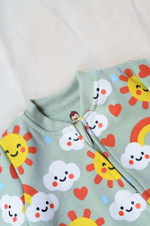 Little Rainbow Dreamer Fleece Footed Sleepsuit