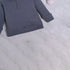Dark Grey Fleece Zippered Pullover Set