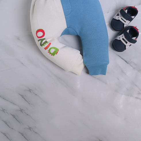 Dino Contrast Fleece Pajama