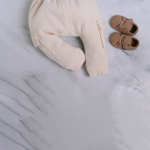 2-Pack Cargo Fleece Pajama (Off White & Camel)