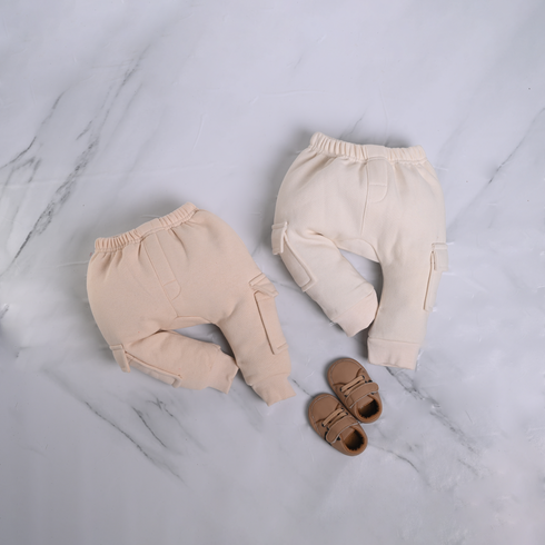 2-Pack Cargo Fleece Pajama (Off White & Camel)