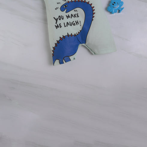 Green Gigglesaurus Polo Romper