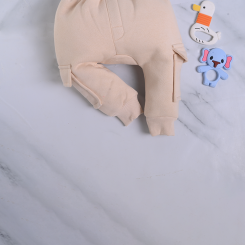 2-Pack Cargo Fleece Pajama (Off White & Camel)