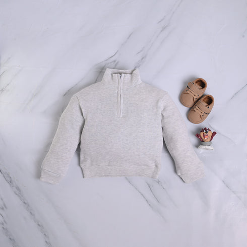 Ribbed High Neck (Oatmeal)