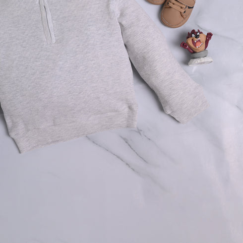 Ribbed High Neck (Oatmeal)