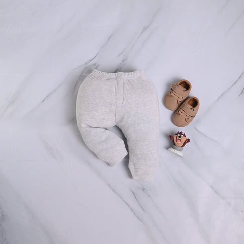 Ribbed High Neck Set (Oatmeal)