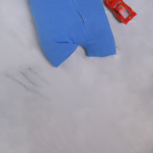 Blue Zip-Up Romper