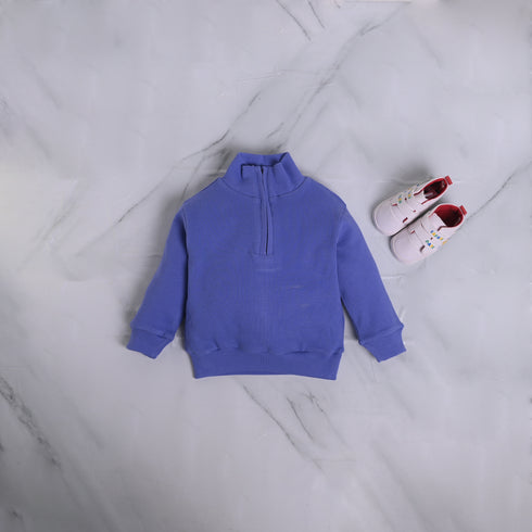 Ribbed High Neck Set (Dusky Sapphire)