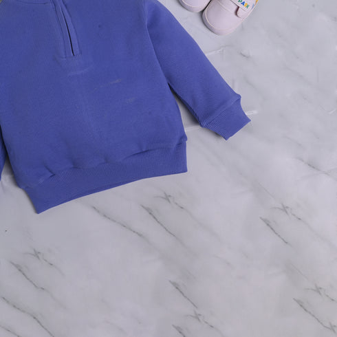 Ribbed High Neck Set (Dusky Sapphire)