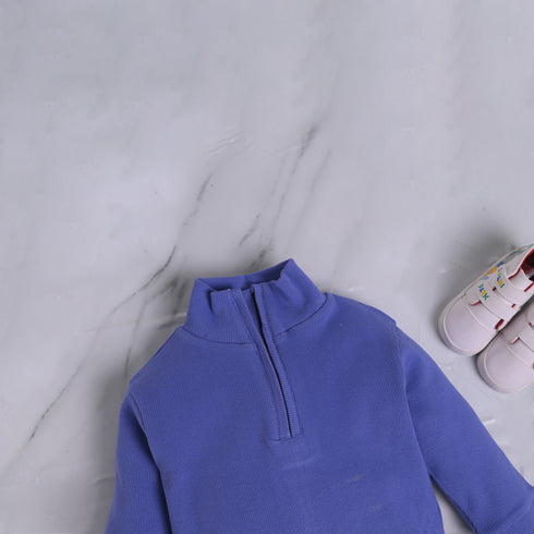 Ribbed High Neck Set (Dusky Sapphire)