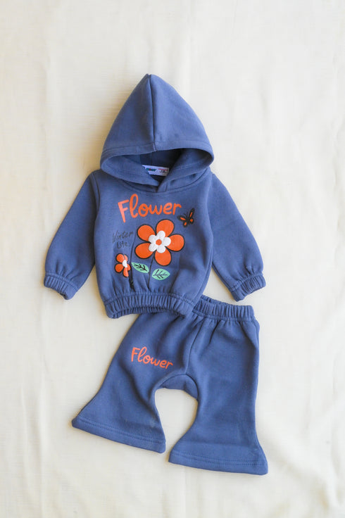 Little Blossom Fleece Hooded Set
