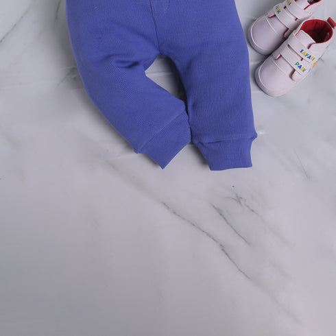 Ribbed High Neck Set (Dusky Sapphire)