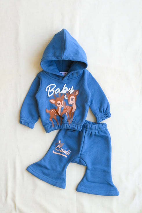 Bambi Deer Fleece Hooded Set