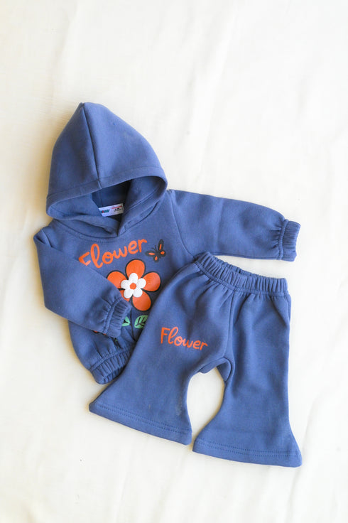 Little Blossom Fleece Hooded Set