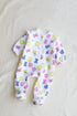 Hearts & Bows Frilled Zipper Fleece Footed Sleepsuit