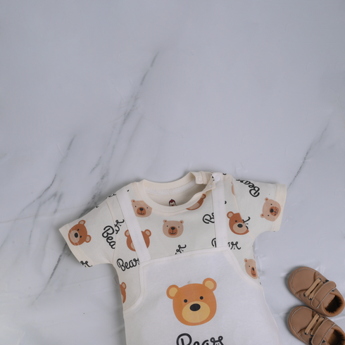 Bear World Dungaree Romper