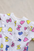 Hearts & Bows Frilled Zipper Fleece Footed Sleepsuit