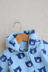Blue Bear Fleece Hooded Sleepsuit