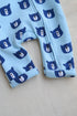 Blue Bear Fleece Hooded Sleepsuit