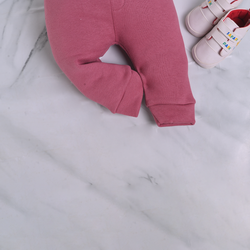 Purple Fleece Quarter Zipper Set