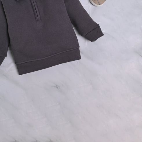 Dark Grey Fleece Quarter Zipper
