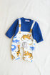 Little Safari Dungaree Fleece Sleepsuit
