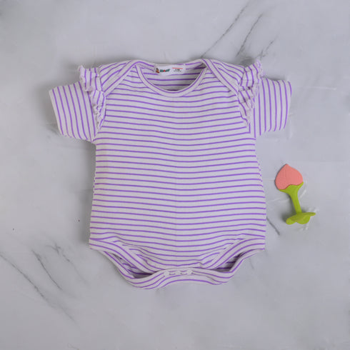Striped Frilled Bodysuit