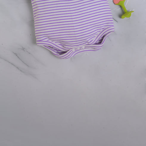 Striped Frilled Bodysuit