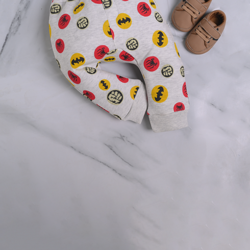 Marvel Printed Oatmeal Fleece Pajama