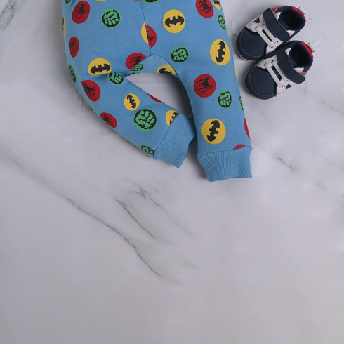Marvel Printed Blue Fleece Pajama