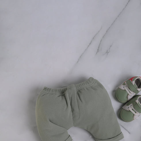 Mid Green Henley Bodysuit Set