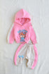 Cheerful Bear Fleece Hooded Set