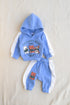 Three Naughty Bear Blue Fleece Hooded Set