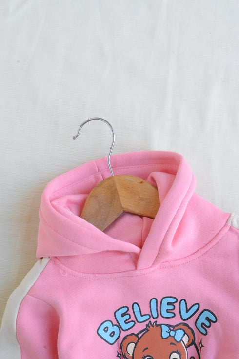 Cheerful Bear Fleece Hooded Set