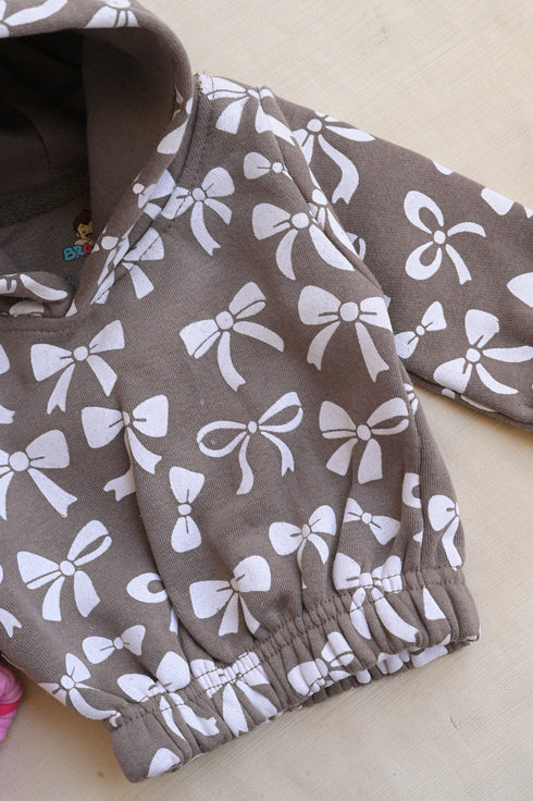 Choco Bow Fleece Hooded Set