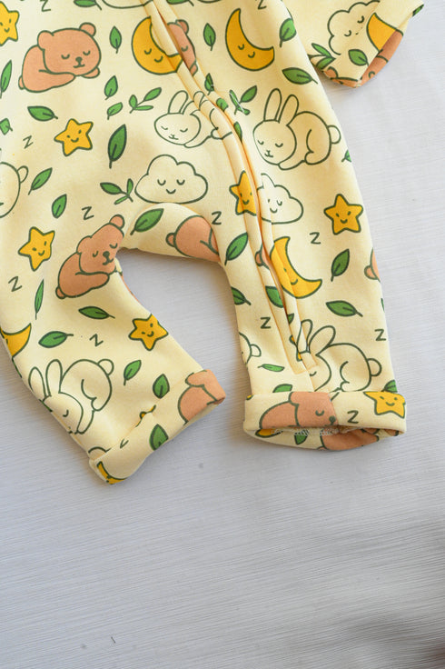 Sleepy Friends Fleece Hooded Sleepsuit