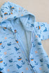 Ocean Themed Fleece Hooded Sleepsuit