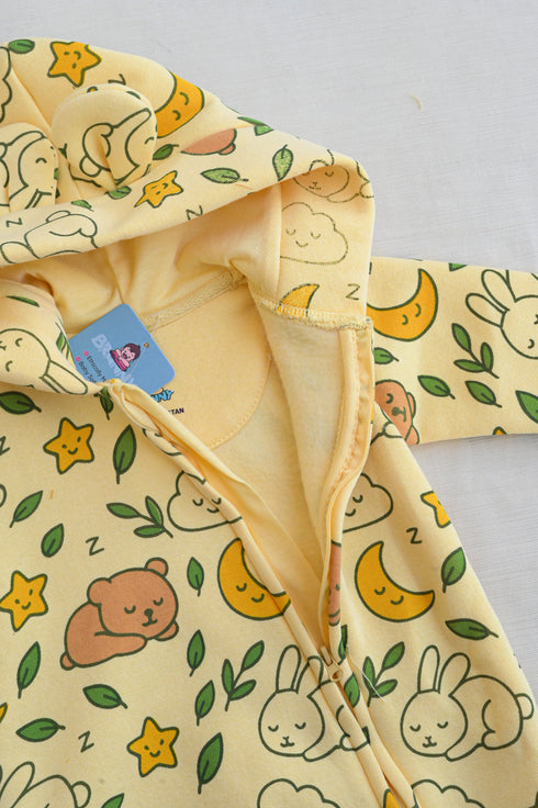 Sleepy Friends Fleece Hooded Sleepsuit