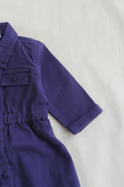 Non-Denim Baby Jumpsuit (Purple)