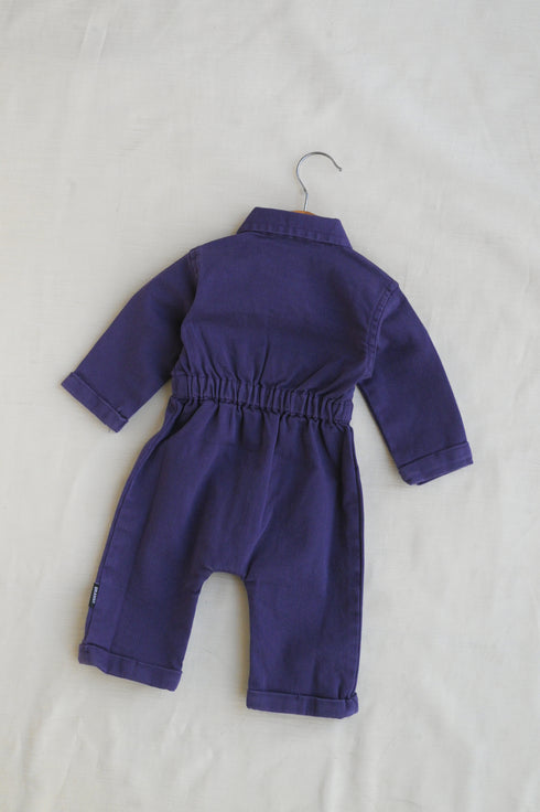 Non-Denim Baby Jumpsuit (Purple)