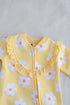 Floral Printed Frilled Zipper Fleece Footed Sleepsuit
