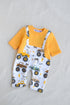 Monster Truck Printed Dungaree Fleece Sleepsuit